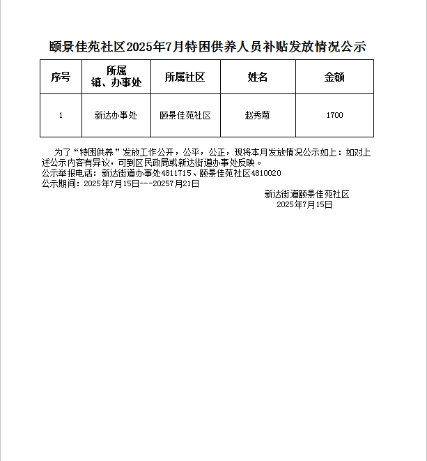 颐景佳苑社区2025年7月特困供养人员补贴发放情况公示.jpg